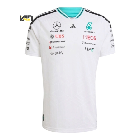 ÁO ĐẤU CÔNG THỨC 1 ADIDAS MERCEDES AMG PETRONAS FORMULA 1 TEAM - TRẮNG "KE5324"