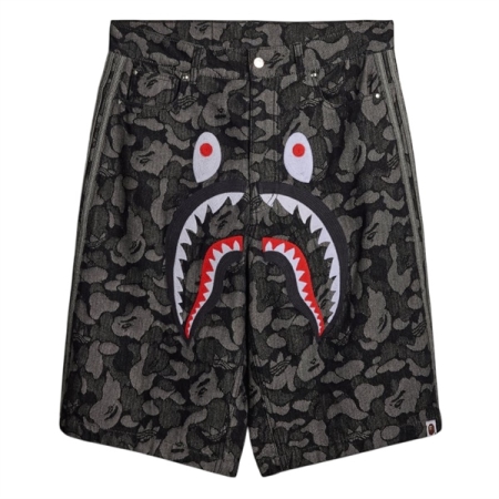 QUẦN SHORT ADIDAS X BAPE SHARK DENIM JORTS BAPE - ĐEN ''KF4917''