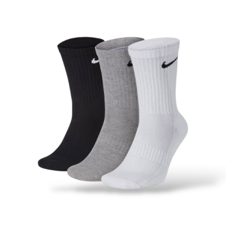TẤT/VỚ NIKE EVERYDAY CUSHIONED TRAINING CREW SOCKS ( 3 PAIRS ) - 3 MÀU " SX7676-964 "