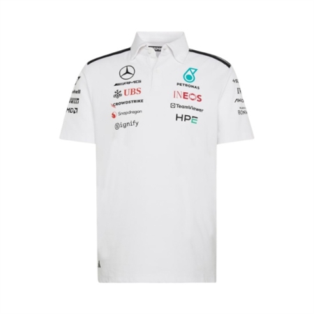 ÁO POLO ADIDAS MERCEDES-BENZ - AMG PETRONAS FORMULA 1 - TRẮNG “KE5524”
