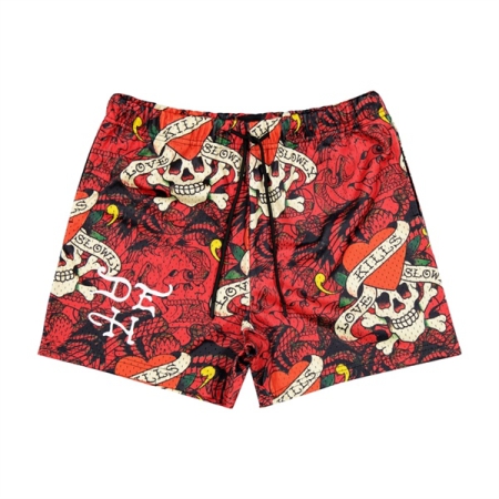 QUẦN NGẮN THỜI TRANG ED HARDY LKS SKULL - ĐỎ "EHM808"