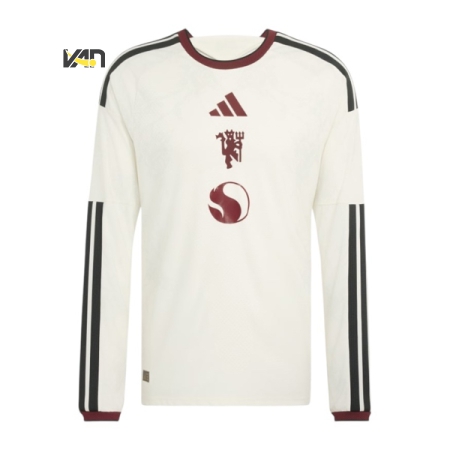 ÁO BÓNG ĐÁ ADIDAS MANCHESTER UNITED SÂN KHÁCH THỨ 3 TAY DÀI 26/27 PLAYER VERSION - KEM “KC4771”