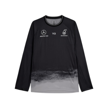 ÁO ĐẤU CÔNG THỨC 1 ADIDAS MERCEDES AMG PETRONAS Y3 TAY DÀI - ĐEN “KR2344”