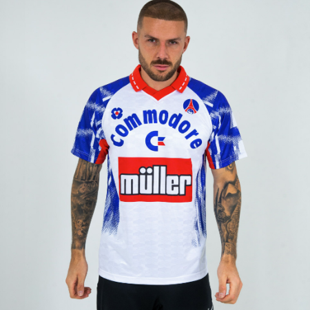ÁO BÓNG ĐÁ RETRO PSG 1992 SÂN NHÀ