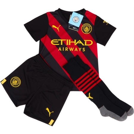 BỘ QUẦN ÁO TRẺ EM MANCHESTER CITY SÂN KHÁCH 22/23 "765728-02"