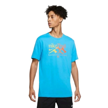 (SALE) ÁO THỜI TRANG NIKE DRY FIT TRAIL SS SHORT SLEEVE - XANH " CW0948-446 "
