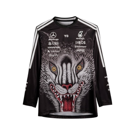 ÁO ĐẤU CÔNG THỨC 1 ADIDAS MERCEDES AMG PETRONAS Y3 TAY DÀI - ĐEN “KE9852”