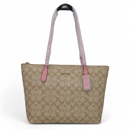 TÚI TOTE COACH BOLSO OG CREMALLERA LIGHT KHAKI - MÀU KEM “ J2580-4455”