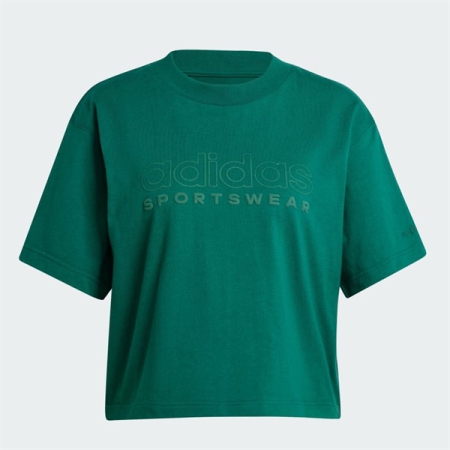 ÁO THUN NỮ ADIDAS GRAPHIC ALL SZN XANH LÁ “IY6845”