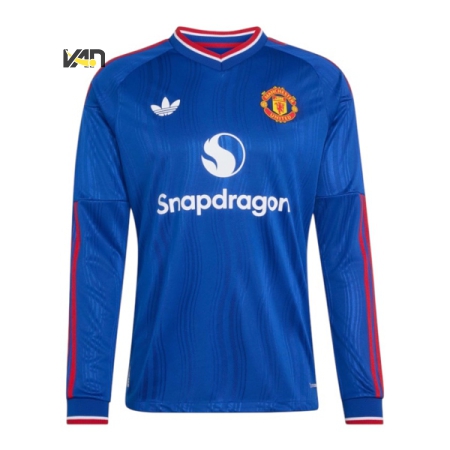 ÁO BÓNG ĐÁ ADIDAS MANCHESTER UNITED SÂN KHÁCH TAY DÀI 26/27 PLAYER VERSION - XANH “KC4806”