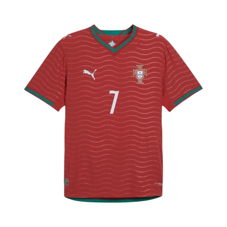 ÁO ĐẤU PUMA ĐTQG BỒ ĐÀO NHA SÂN NHÀ WORLDCUP 2026 PLAYER VERSION - IN NAMESET RONALDO #7 - ĐỎ - "788140-77"
