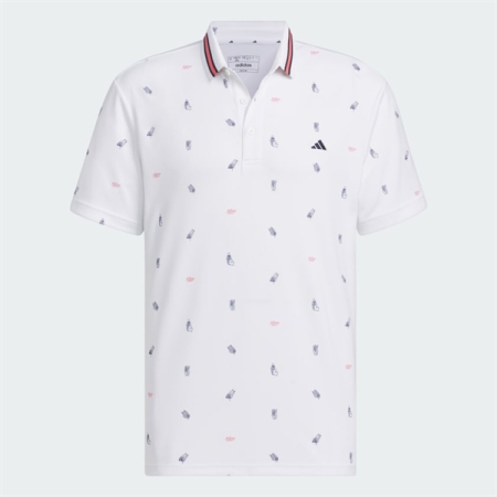 ÁO POLO ADIDAS MONOGRAM PLAY GREEN AEROREADY TRẮNG “IN9047”