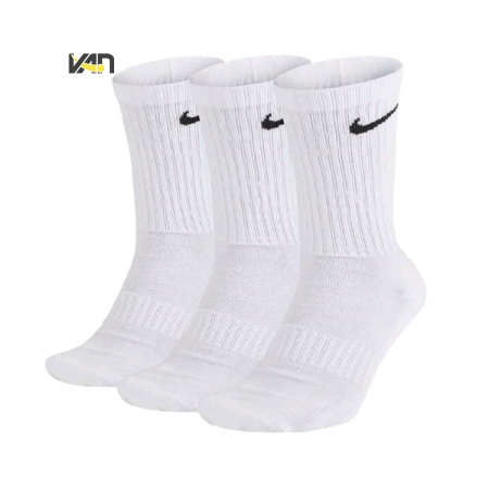 TẤT/VỚ NIKE EVERYDAY CUSHIONED TRAINING CREW SOCKS ( 3 PAIRS ) - TRẮNG " SX7664-100 "