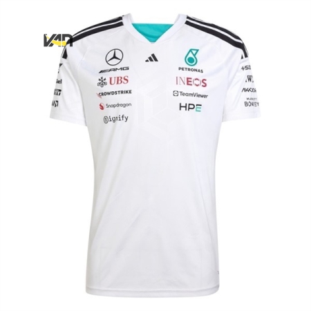 ÁO ĐẤU CÔNG THỨC 1 ADIDAS MERCEDES AMG PETRONAS FORMULA ONE TEAM - TRẮNG “KF0160”