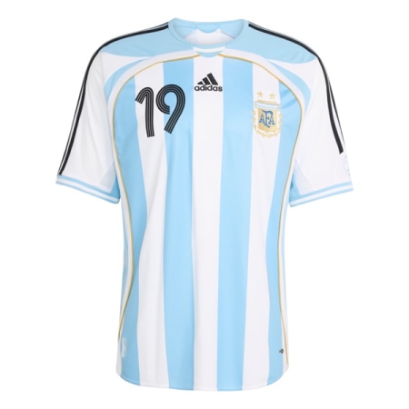 ÁO BÓNG ĐÁ ĐTQG ARGENTINA RETRO 2006 #10 MESSI - TRẮNG “JN3708”