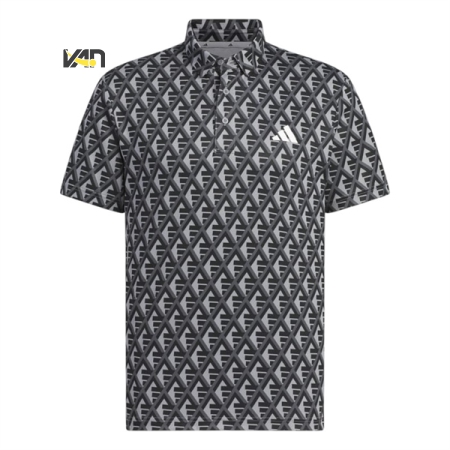 ÁO THỂ THAO POLO ADIDAS NGẮN TAY AOP AEROREADY - ĐEN “IN9041”