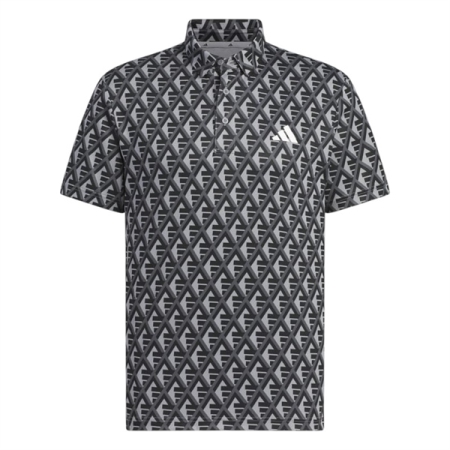 ÁO THỂ THAO POLO ADIDAS NGẮN TAY AOP AEROREADY - ĐEN “IN9041”