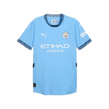ÁO BÓNG ĐÁ PUMA MANCHESTER CITY 24/25 SÂN NHÀ NAMESET DE BRUYNE #17 PLAYER VERSION - XANH “775050-01”
