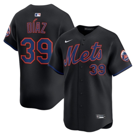 ÁO BÓNG CHÀY NIKE NEW YORK METS NAME #39 DIAZ - ĐEN “T7LM-NMA1”