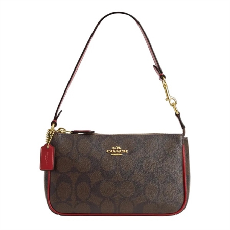 TÚI COACH NOLITA 19 IN SIGNATURE CANVAS BROW/RED “C3308”