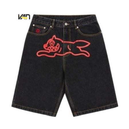 QUẦN NGẮN ICECREAM BBC RUNNING DOG DENIM - ĐEN