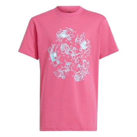 (SALE) ÁO THUN THỜI TRANG ADIDAS U LEGO GFX 2 - HỒNG "GU8899"