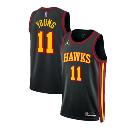 ÁO BÓNG RỔ JORDAN ATLANTA HAWKS NAMESET YOUNG #11 - ĐEN “DO9517-010”