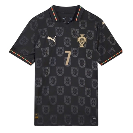 ÁO BÓNG ĐÁ PUMA ĐTQG BỒ ĐÀO NHA EUSEBIO EDITION 2025 NAME RONALDO AUTH- ĐEN -"783894 19"