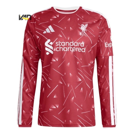ÁO BÓNG ĐÁ ADIDAS CLB LIVERPOOL SÂN NHÀ 26/27 TAY DÀI FAN VERSION - ĐỎ “KB8268”