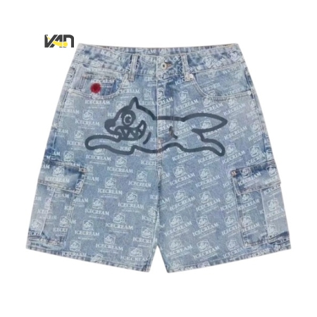 QUẦN NGẮN NAM ICECREAM BBC RUNNING DOG PRINT CARGO - XANH