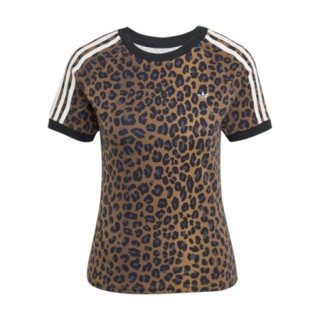 ÁO THUN ADIDAS LEOPARD CALI NỮ - NÂU - “JW7304”