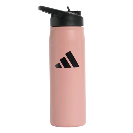 BÌNH NƯỚC ADIDAS KIM LOẠI 0,6L CÓ ỐNG HÚT - HỒNG " KC6410 "