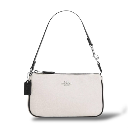 TÚI COACH NOLITA 19 SILVER CHALK REFINED PEBBLE LEATHER - TRẮNG “CP490”