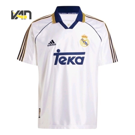 ÁO BÓNG ĐÁ ADIDAS CLB REAL MADRID RETRO 99/00 - TRẮNG "JJ3801"