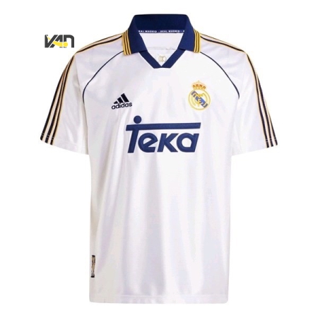 ÁO BÓNG ĐÁ ADIDAS CLB REAL MADRID RETRO 99/00 - TRẮNG "JJ3801"