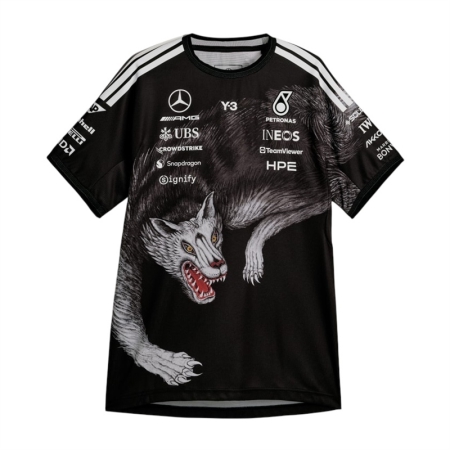 ÁO ĐẤU CÔNG THỨC 1 NỮ ADIDAS Y-3 MERCEDES AMG PETRONAS FORMULA ONE TEAM DRIVER - ĐEN “KQ9844”
