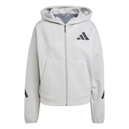 ÁO KHOÁC THỜI TRANG NỮ ADIDAS ZNE FULL-ZIP HOODIE - XÁM “JD9593”