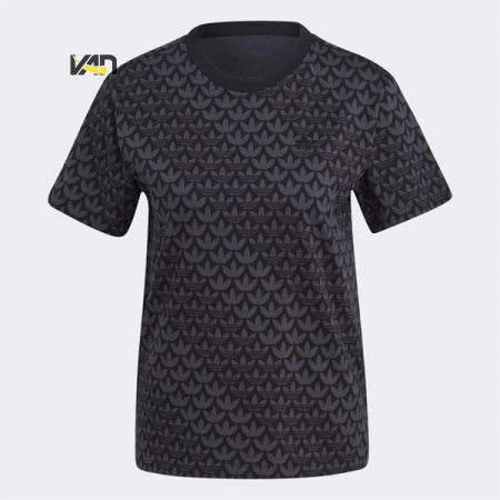 ÁO THUN THỜI TRANG ADIDAS HOẠ TIẾT MONOGRAM- ĐEN “II3180”