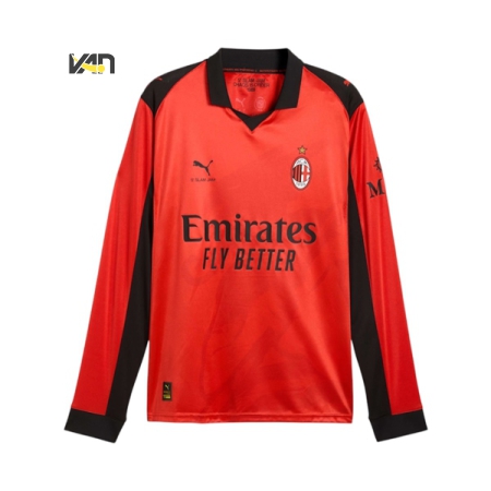 ÁO BÓNG ĐÁ PHIÊN BẢN GIỚI HẠN PUMA AC MILAN X SLAM JAM LONG SLEEVE SHIRT FAN VERSION - ĐỎ “787637-02”