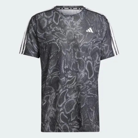 ÁO THUN CHẠY BỘ ADIDAS PHỦ HỌA TIẾT OWN THE RUN EXCITE AEROREADY - MÀU ĐEN “IS9584”