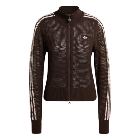 ÁO KHOÁC THỜI TRANG NỮ ADIDAS KNITTED CROCHET FIREBIRD - NÂU “KE0202”