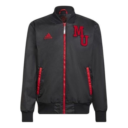 ÁO KHOÁC THỂ THAO BOMBER MANCHESTER UNITED ADIDAS -ĐEN-“H63994”