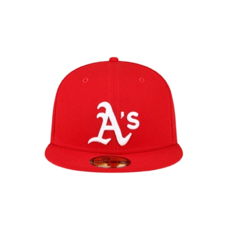 NÓN OAKLAND ATHLETICS SIDEPATCH WORLD SERIES 59FIFTY FITTED HAT - ĐỎ "70700033"
