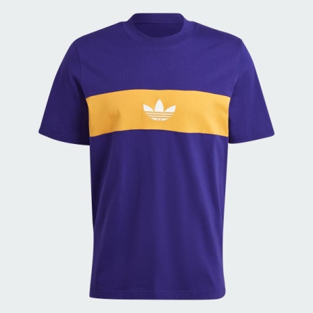 ÁO THUN THỜI TRANG NAM ADIDAS TÍM SỌC VÀNG “IJ5959”