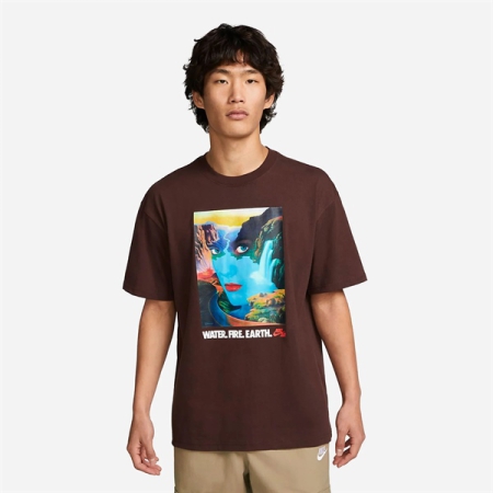 ÁO THUN NIKE HÌNH MẶT MÀU NÂU