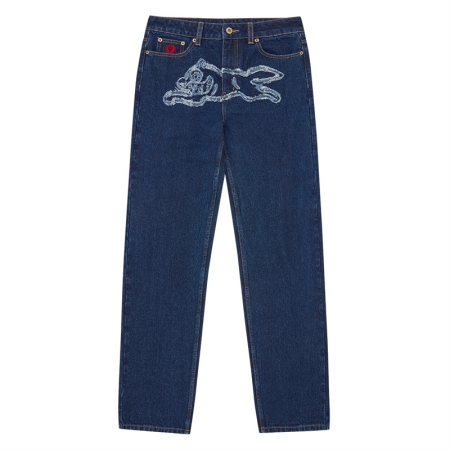 QUẦN DÀI ICECREAM BBC APPLIQUE RUNNING DOG DENIM PANTS - XANH
