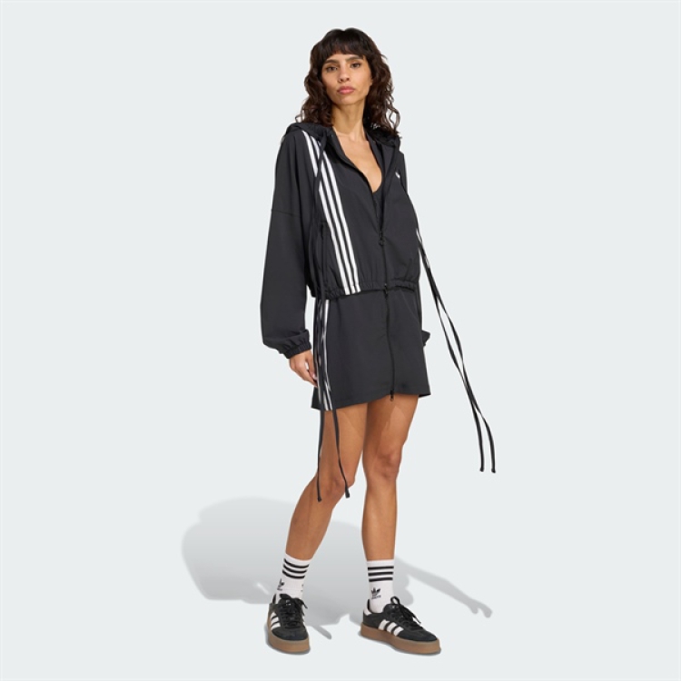 ÁO KHOÁC ADIDAS RIBBON TRACKTOP NỮ - ĐEN - “JX2698”